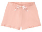 Rosa Schlafshorts mit Satin-Schleife.