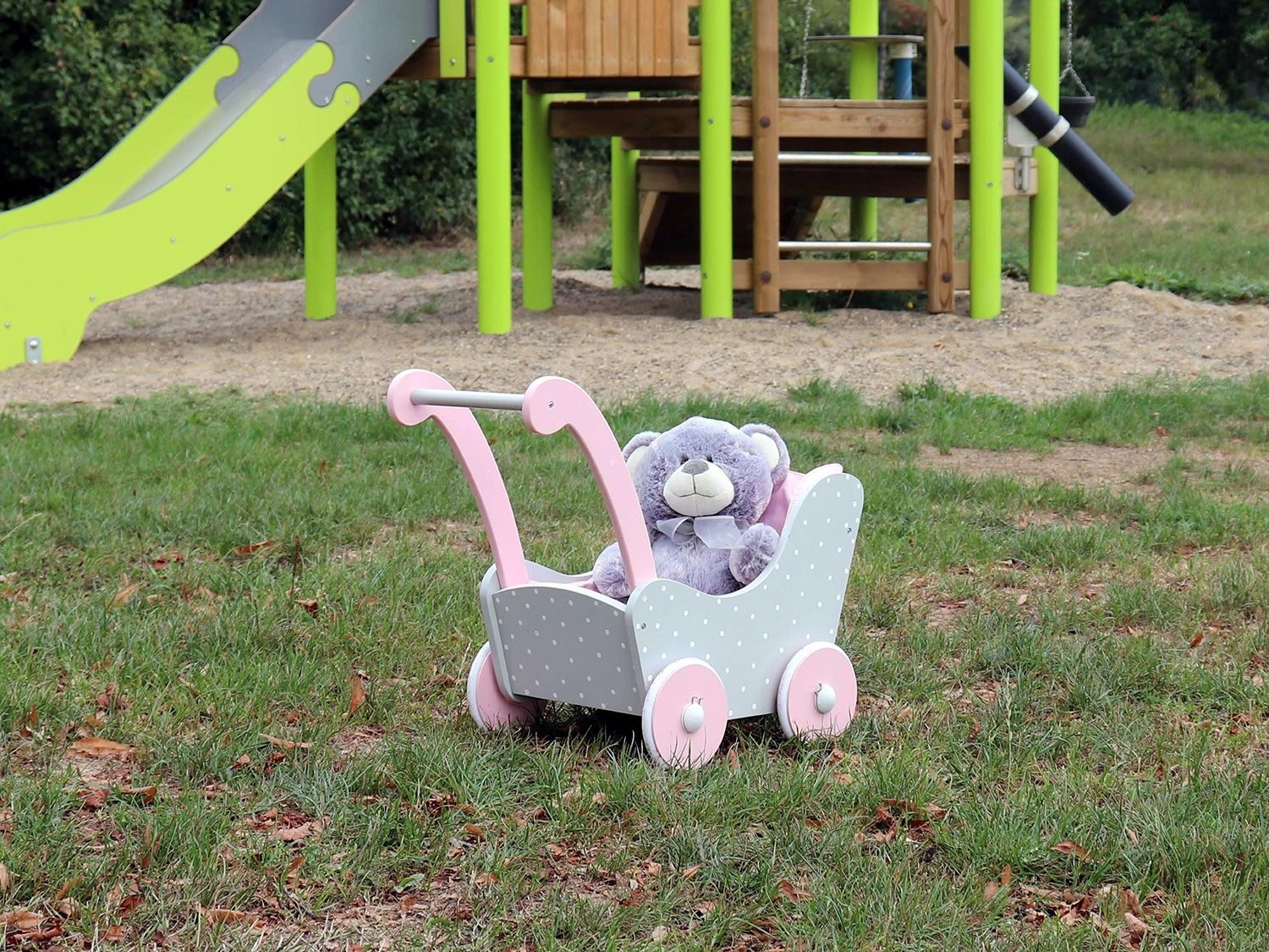 Produktbild von Puppenwagen Ab 1 Jahr Bayer Chic 2000 Holz-Puppenwagen In Stars Pink Abc Puppenwagen Für Kinder