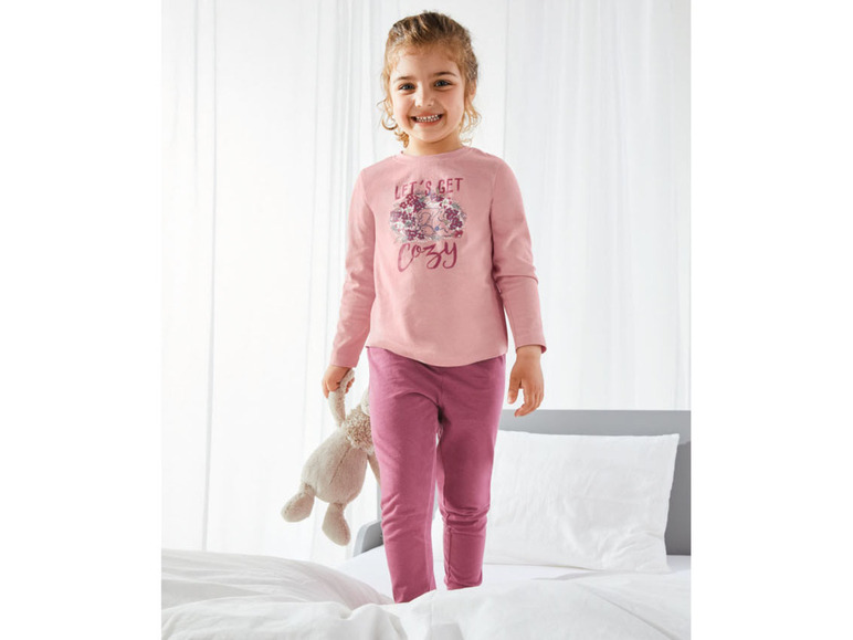 Gehe zu Vollbildansicht: lupilu Kleinkinder Pyjama Mädchen, aus reiner Baumwolle - Bild 3