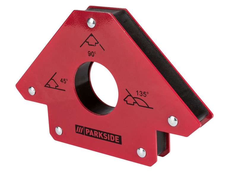 Magnetischer Winkelmesser von Parkside für 45°, 90° und 135° Winkel.