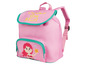 Ein rosa Rucksack mit einer Meerjungfrau und dem Schriftzug 'Under the Sea'.
