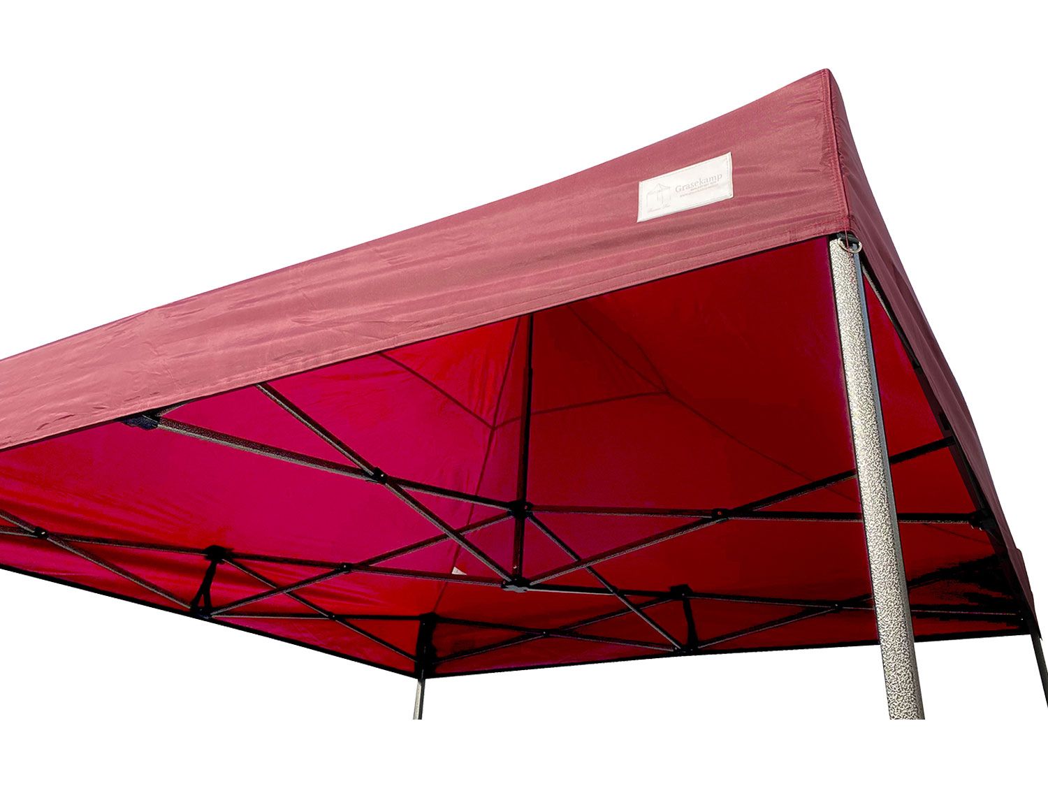 GRASEKAMP Faltpavillon Premium Line (3x3m + Seitenteile, Bordeaux) – Bild 2 von 3