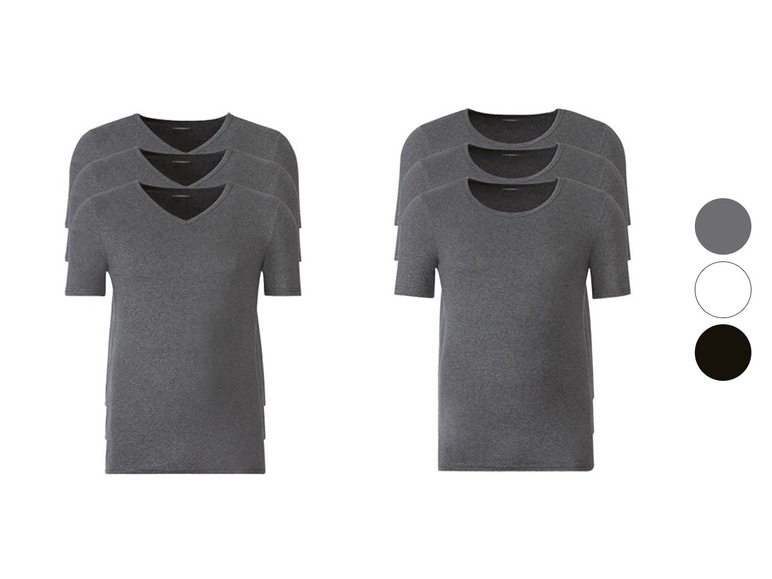 Gehe zu Vollbildansicht: LIVERGY® Herren Unterhemd Feinripp, 3 Stück, aus reiner Baumwolle - Bild 1