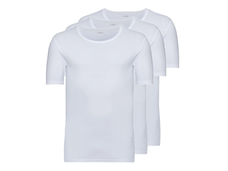 Gehe zu Vollbildansicht: LIVERGY® Unterhemd Herren, 3 Stück, mit Rundhals- oder V-Ausschnitt, aus reiner Baumwolle - Bild 6