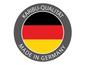 Deutsches Flaggenlabel mit dem Text 'Karibu-Qualität Made in Germany'.