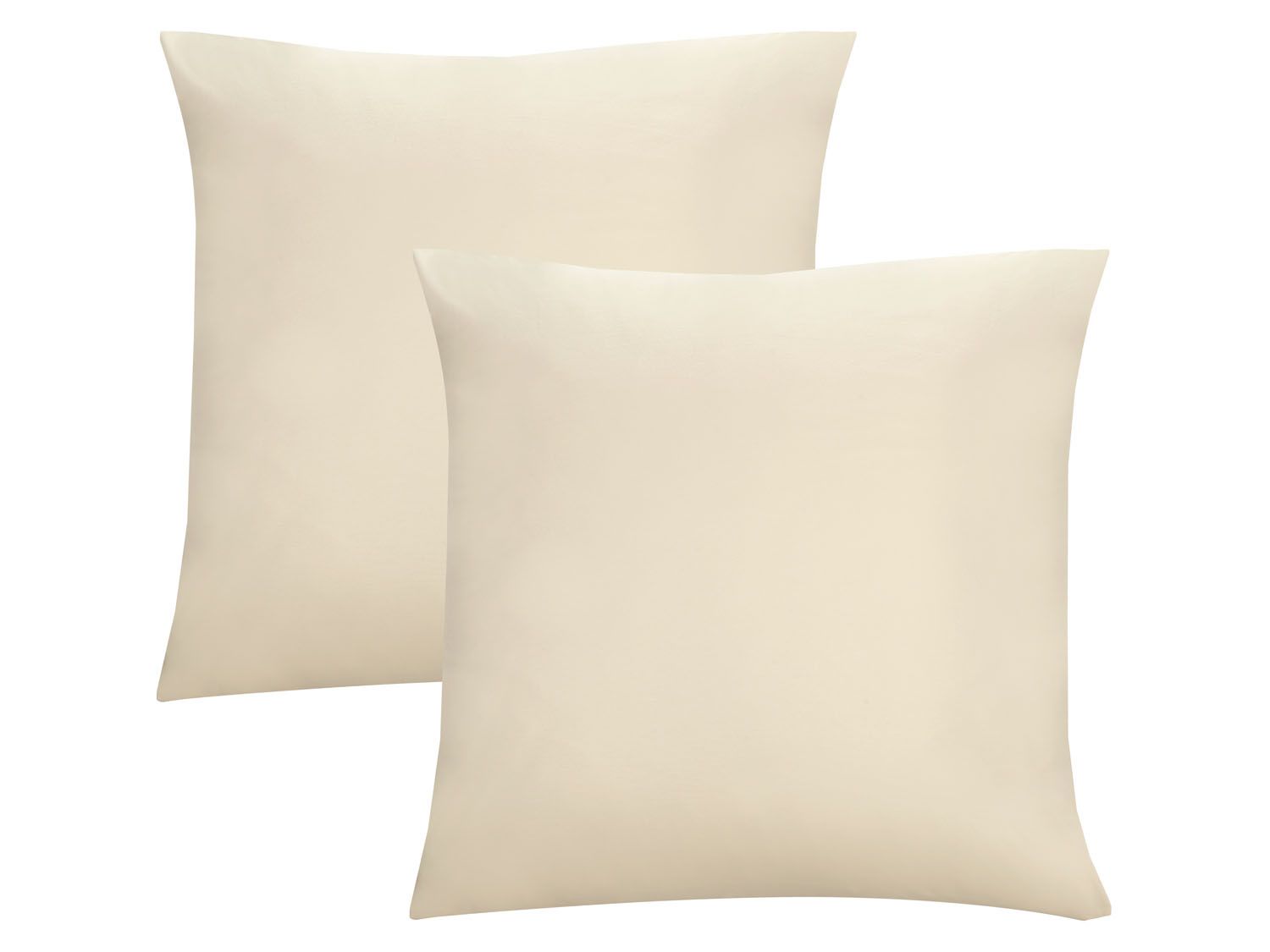Biberna Feinjersey Kissenhülle Doppelpack (Natur, 80×80) | 04005774120172