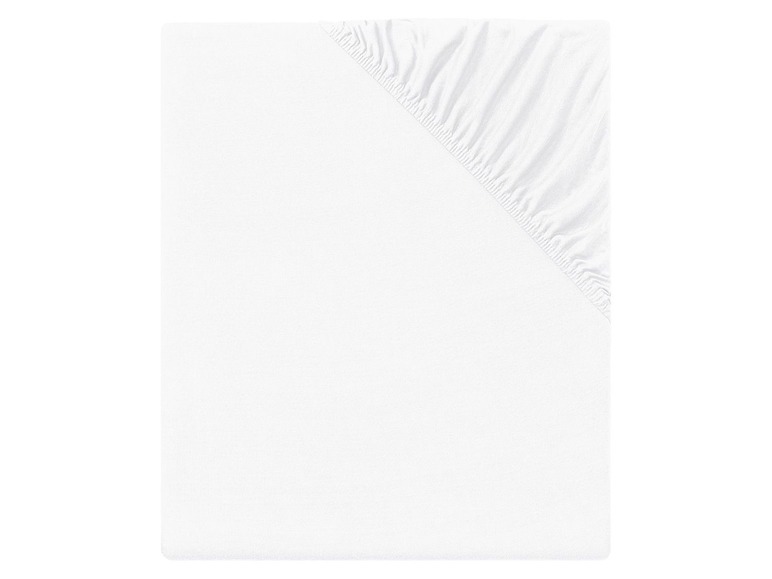 Weißes Spannbettlaken für Matratze.
