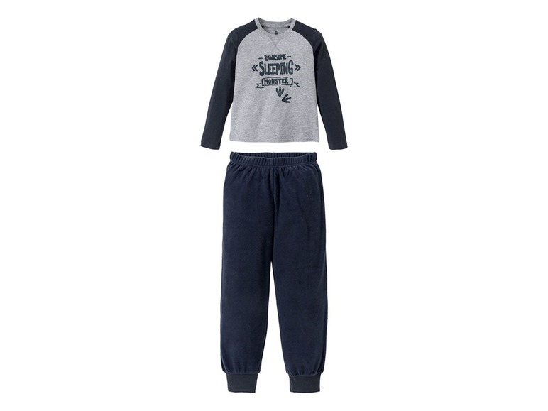 Gehe zu Vollbildansicht: PEPPERTS® Jungen Pyjama, Shirt aus Baumwolle, Hose in Fleece-Qualität - Bild 14