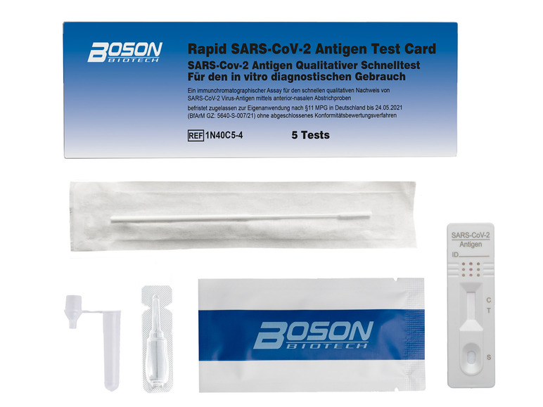 Gehe zu Vollbildansicht: 5er Set Boson Biotech Rapid SARS-CoV-2 Antigen-Schnelltest - Bild 3