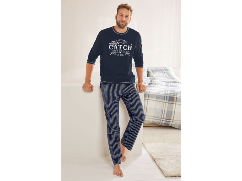 Gehe zu Vollbildansicht: LIVERGY® Herren Pyjama, mit Baumwolle - Bild 12