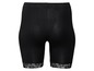 Schwarze Fahrradshorts mit Spitze am Saum.