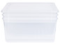 Stapelbare durchsichtige Aufbewahrungsboxen