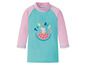 Rosa-türkisfarbenes Peppa Pig Langarmshirt zum Schwimmen.