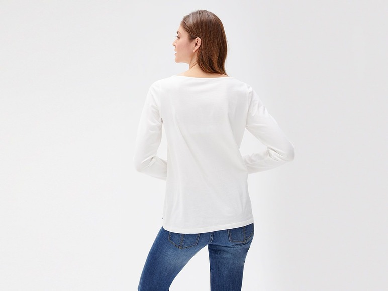 Gehe zu Vollbildansicht: ESMARA® Langarmshirt Damen, 2 Stück, mit Stickerei, mit Baumwolle, mit Elasthan - Bild 23