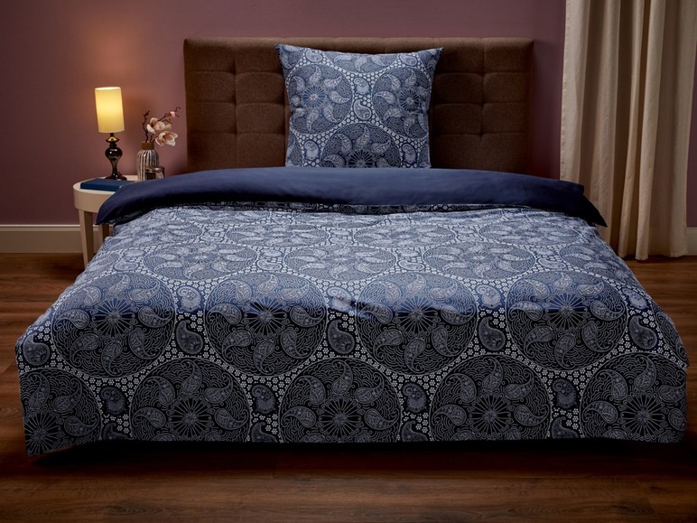 Gehe zu Vollbildansicht: MERADISO® Satin Bettwäsche, 135 x 200 cm, mit Reißverschluss, aus reiner Baumwolle - Bild 9