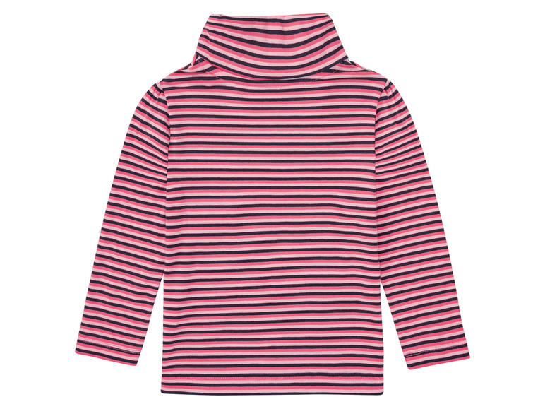Rosa gestreiftes Langarmshirt mit Rollkragen