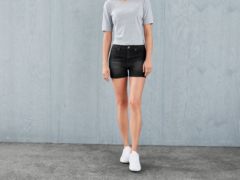 Gehe zu Vollbildansicht: ESMARA® Jeansshorts Damen, mit Reißverschluss, 5-Pocket-Style, mit Baumwolle und Elasthan - Bild 12