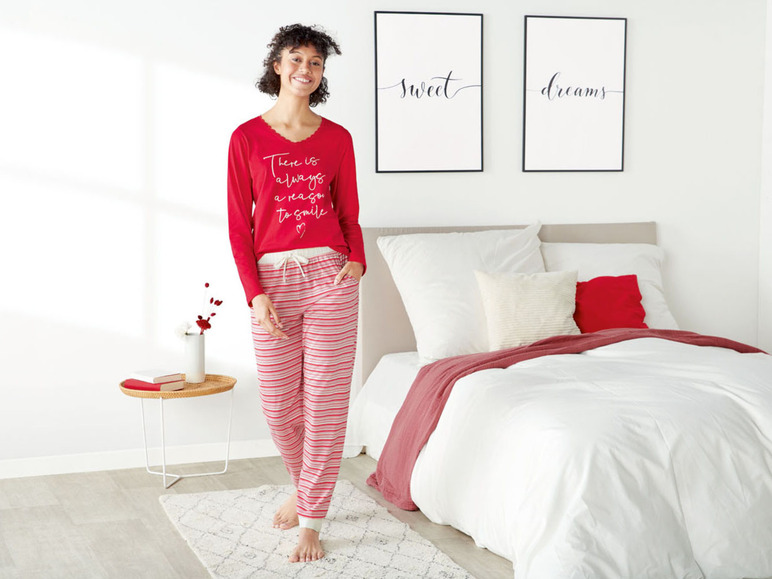 Gehe zu Vollbildansicht: esmara® Pyjama Damen, aus Baumwolle - Bild 24