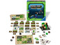 Das Brettspiel Minecraft Builders & Biomes von Ravensburger mit Spielplan, Karten und Blöcken.
