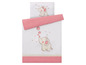Bettwäsche mit Elefanten und Herzen in Rosa