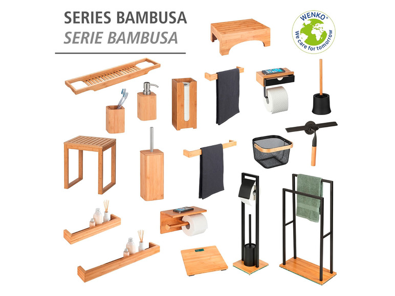 Gehe zu Vollbildansicht: Wenko Toilettenpapierrollenhalter »Bambusa«, mit Schublade - Bild 7