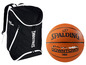 Ein Spalding Basketball mit Downtown-Design und ein Spalding Rucksack.