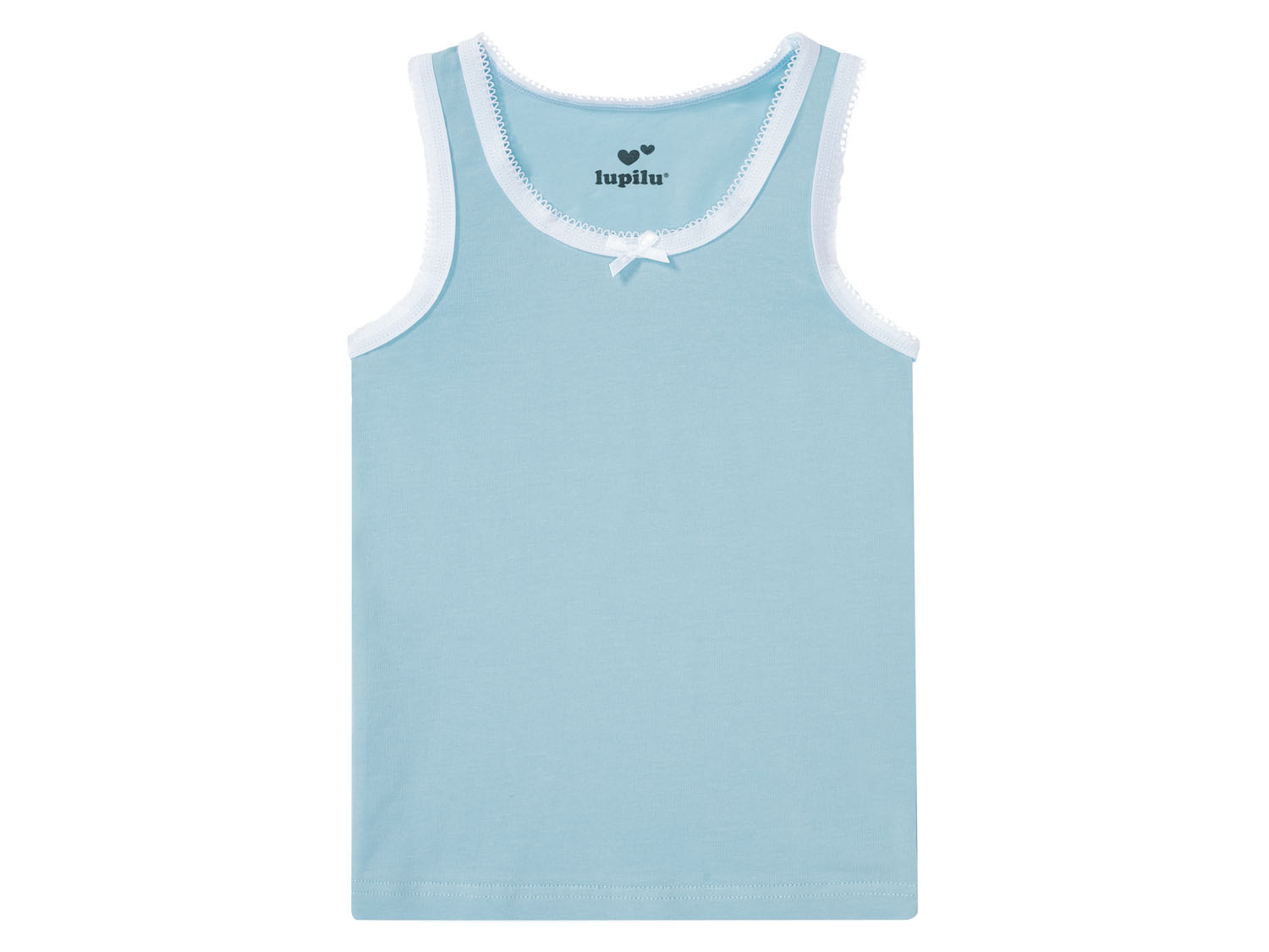 Thumbnail - lupilu® Kleinkinder Unterhemden (86/92, weiß/blau)