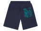 Blaue Shorts mit einer Tasche mit tropischem Muster