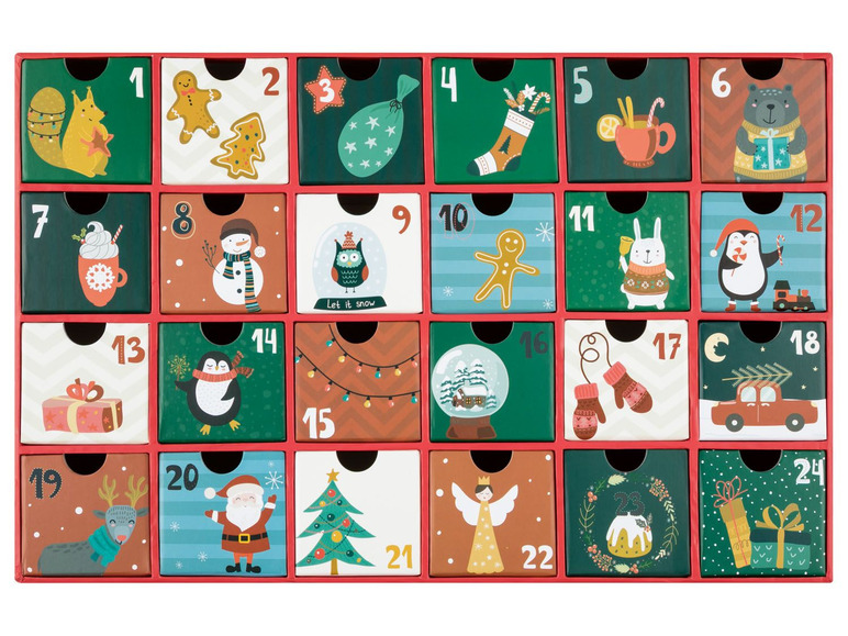 Gehe zu Vollbildansicht: MELINERA® Weihnachtskalender, mit 24 Schubfächern - Bild 5