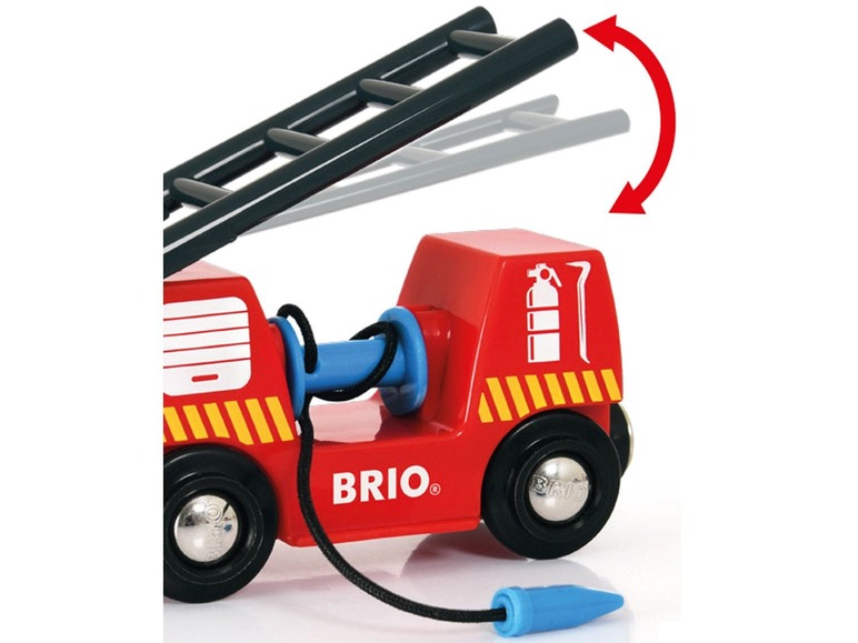 Gehe zu Vollbildansicht: BRIO World Spielzug, Feuerwehr, mit 2 Anhängern und Fracht, ab 3 Jahren - Bild 3
