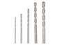 Ein Satz aus fünf Betonbohrern.