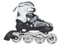 Schwarze Inline-Skates mit grauen Details und Apollo-Rädern.