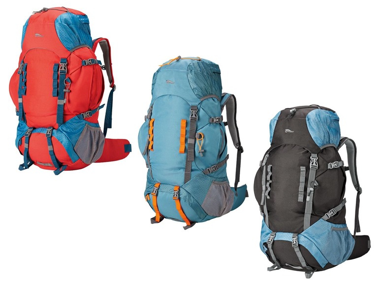 Gehe zu Vollbildansicht: CRIVIT® Backpack, Reiserucksack, 60 + 10 l Volumen, Mesh-Polsterung, Trekking - Bild 1