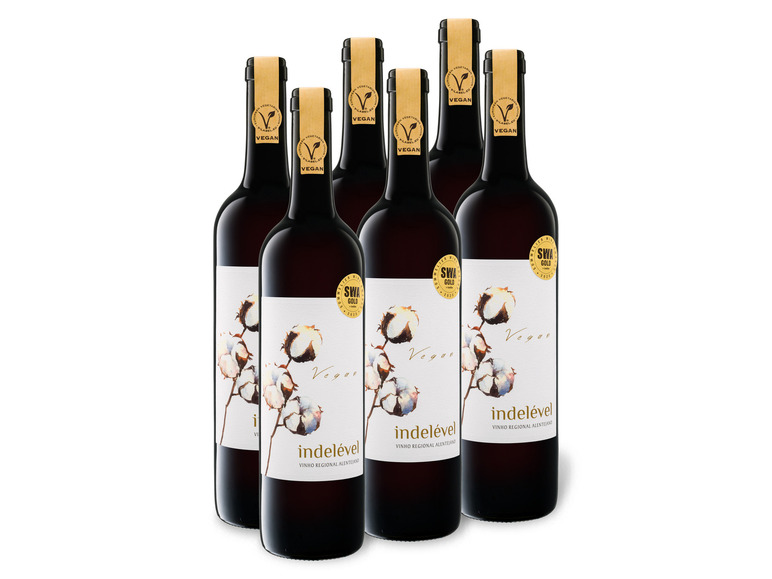 Gehe zu Vollbildansicht: 6 x 0,75-l-Flasche Weinpaket Indelével Vinho Regional Alentejano Vegan, Rotwein - Bild 1