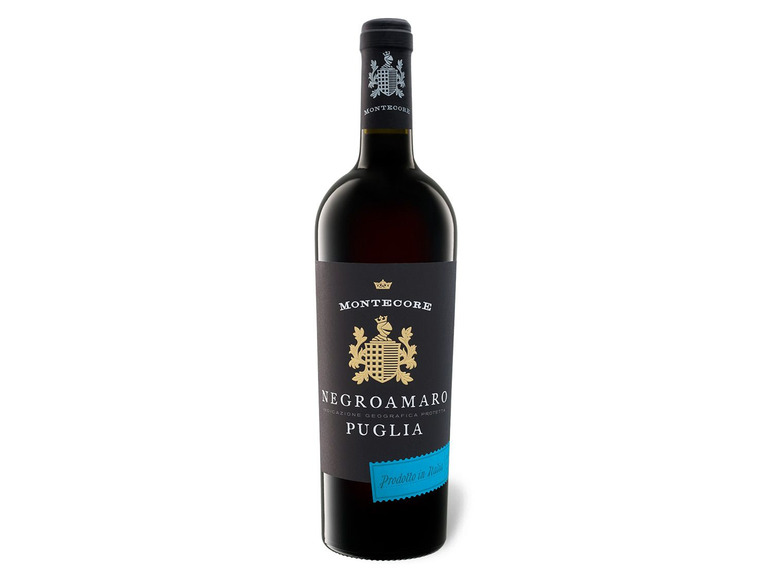 Gehe zu Vollbildansicht: Montecore Negroamaro Puglia IGP halbtrocken, Rotwein 2020 - Bild 1