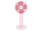Ein rosafarbener UNOLD Handventilator.