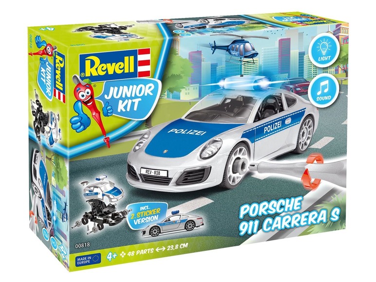 Gehe zu Vollbildansicht: Revell Junior Kit Modellbausatz »Polizei«, Porsche 911, Blaulicht und Sirene, ab 4 Jahren - Bild 12