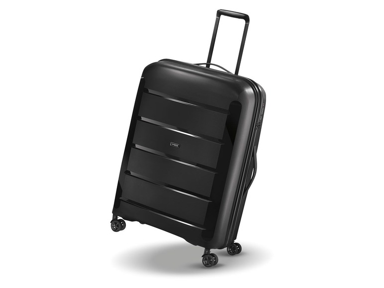 Ein schwarzer Koffer mit Rollen von der Marke IT Luggage.