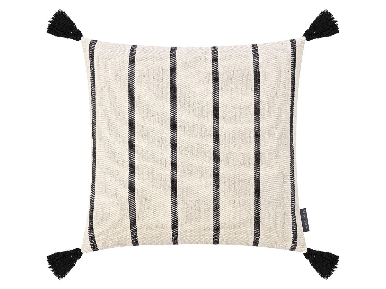 MAGMA Kissenhülle mit Quasten OYO schwarz (50 x 50 cm) | 04005380488086