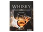 Ein Buch über Whisky mit einem Glas Whisky und einem Holzfass auf dem Cover.