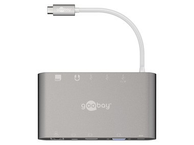 Goobay USB-C™ All-in-1 Multiport-Adapter (Aluminium), silber