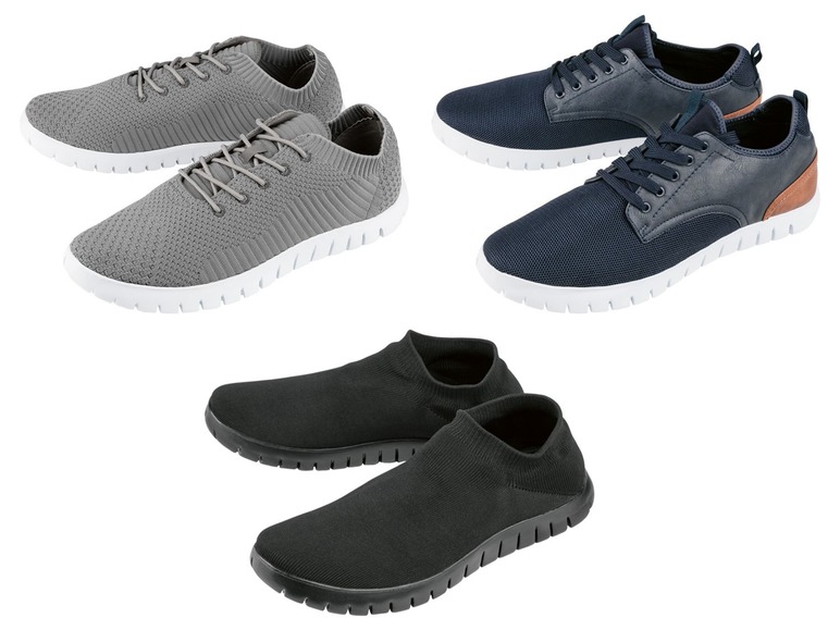 Gehe zu Vollbildansicht: LIVERGY® Sneaker Herren, mit Barfußtechnologie, Obermaterial aus atmungsaktivem Strick - Bild 1
