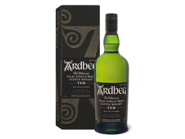 Ardbeg Islay Single Malt Scotch Whisky 10 Jahre mit Geschenkbox 46% Vol