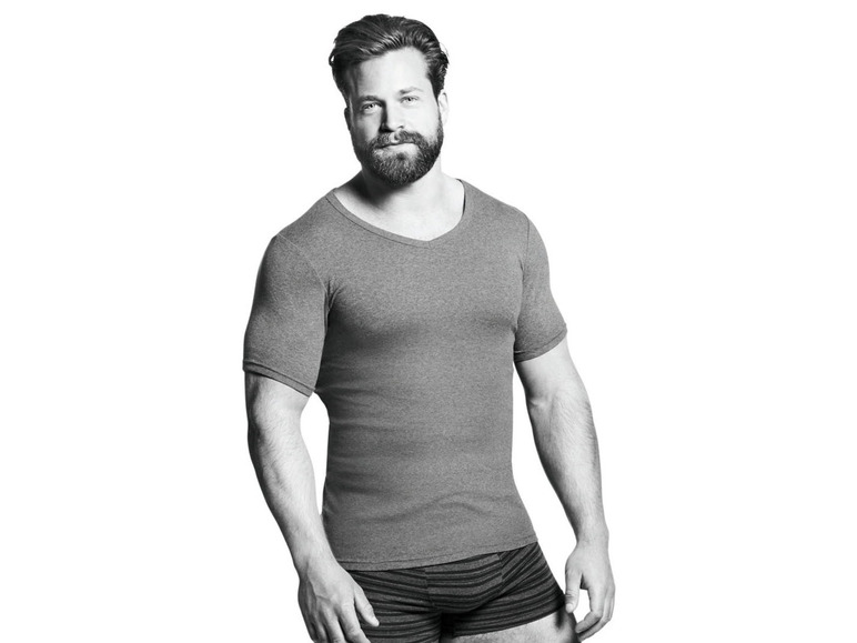 Gehe zu Vollbildansicht: LIVERGY® Herren Unterhemd Feinripp, 3 Stück, aus reiner Baumwolle - Bild 8
