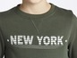 Grünes Sweatshirt mit 'New York' Aufdruck