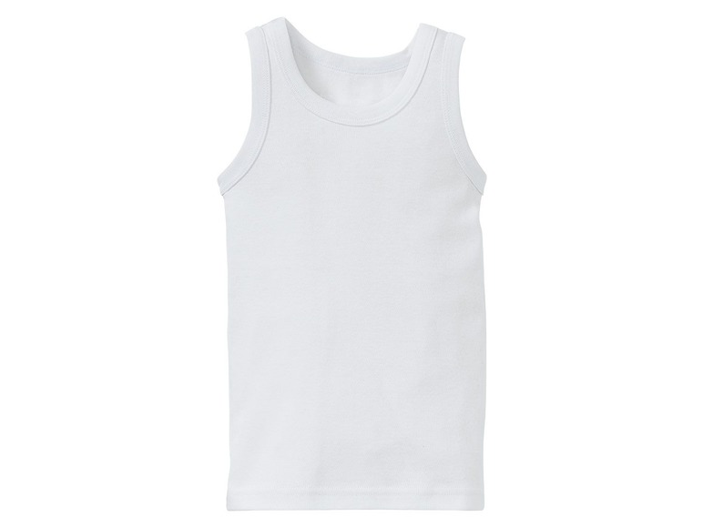 Gehe zu Vollbildansicht: LUPILU® Unterhemd Jungen, in Feinripp-Qualität, aus Baumwolle, mit Viskose, 3 Stück - Bild 6