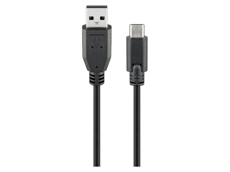 Gehe zu Vollbildansicht: Goobay USB-C™ auf USB-A 2.0 Kabel, schwarz, 1 m - Bild 1