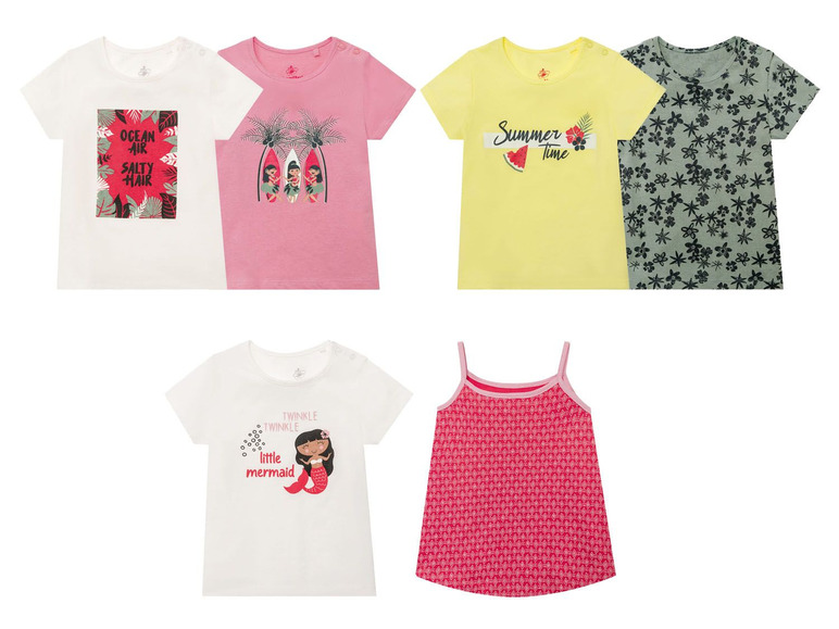 Gehe zu Vollbildansicht: lupilu® 2 Kleinkinder Mädchen T-Shirts - Bild 1