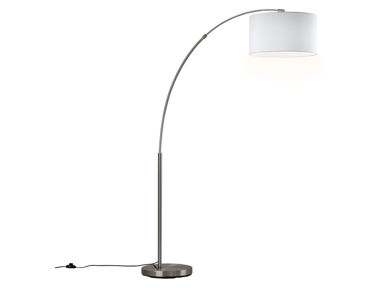 Gehe zu Vollbildansicht: LIVARNO LUX® LED-Bogenleuchte, Textil-Lampenschirm, warmweißes Licht - Bild 3