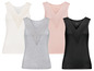 Vier unifarbene Tanktops mit Spitze von Esmara.